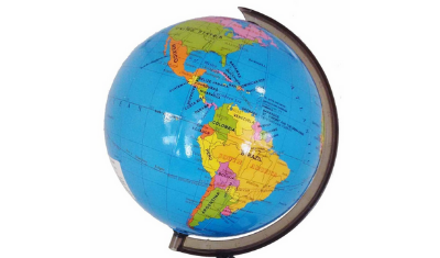globo terrestre politico mapa mundi 32cm giratorio com base 8