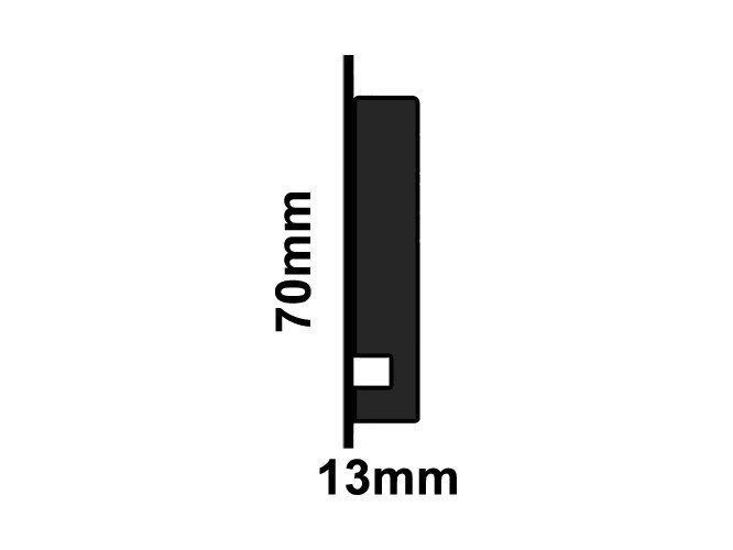 guarnicao de poliestireno 3451 preto com 70mm de largura santa luzia